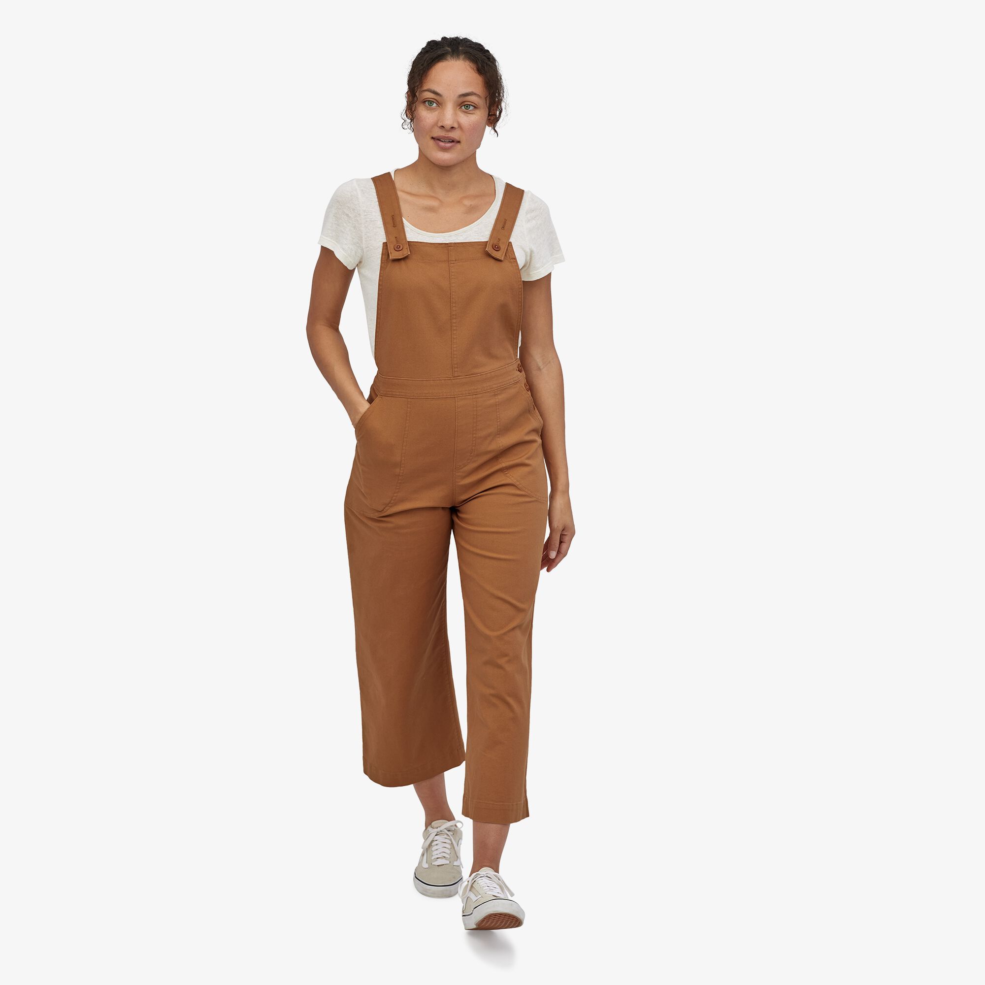 Patagonia Naisten Stand Up Cropped -haalarit luomupuuvillaa, Umber Brown / 4