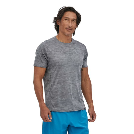 Patagonia Miesten Cap Cool Lightweight T-Paita - Kierrätettyä polyesteria, Forge Grey - Feather Grey X-Dye / S