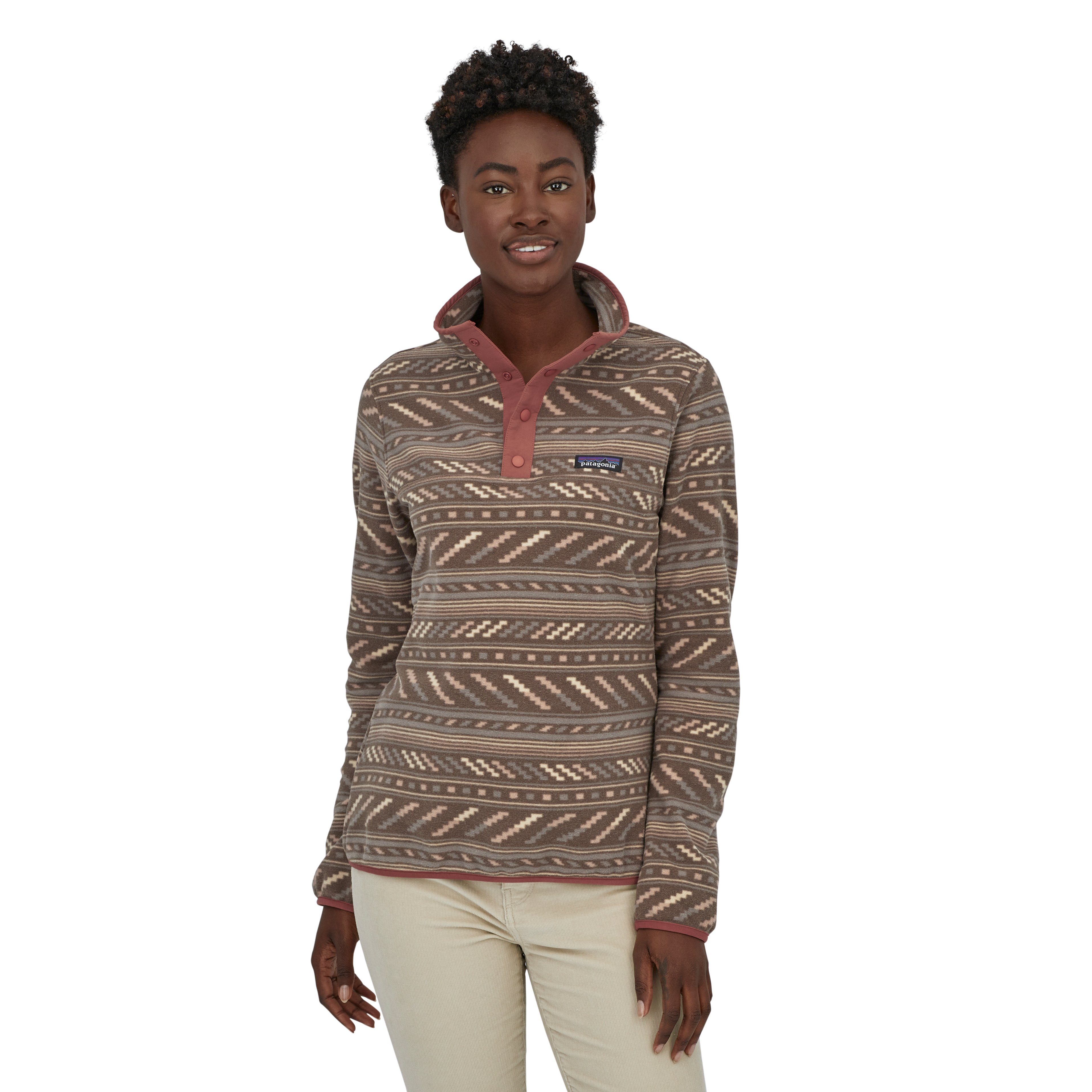 Patagonia Naisten Micro D® Snap-T® Fleece paita, Bergy Bits: Furry Taupe / XS