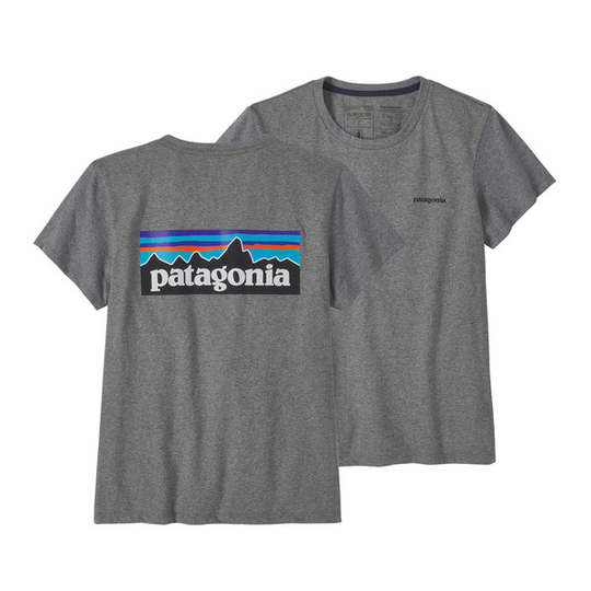 Patagonia W' S P-6 Logo Responsibili-tee - Gravel Heather - Naiset - S