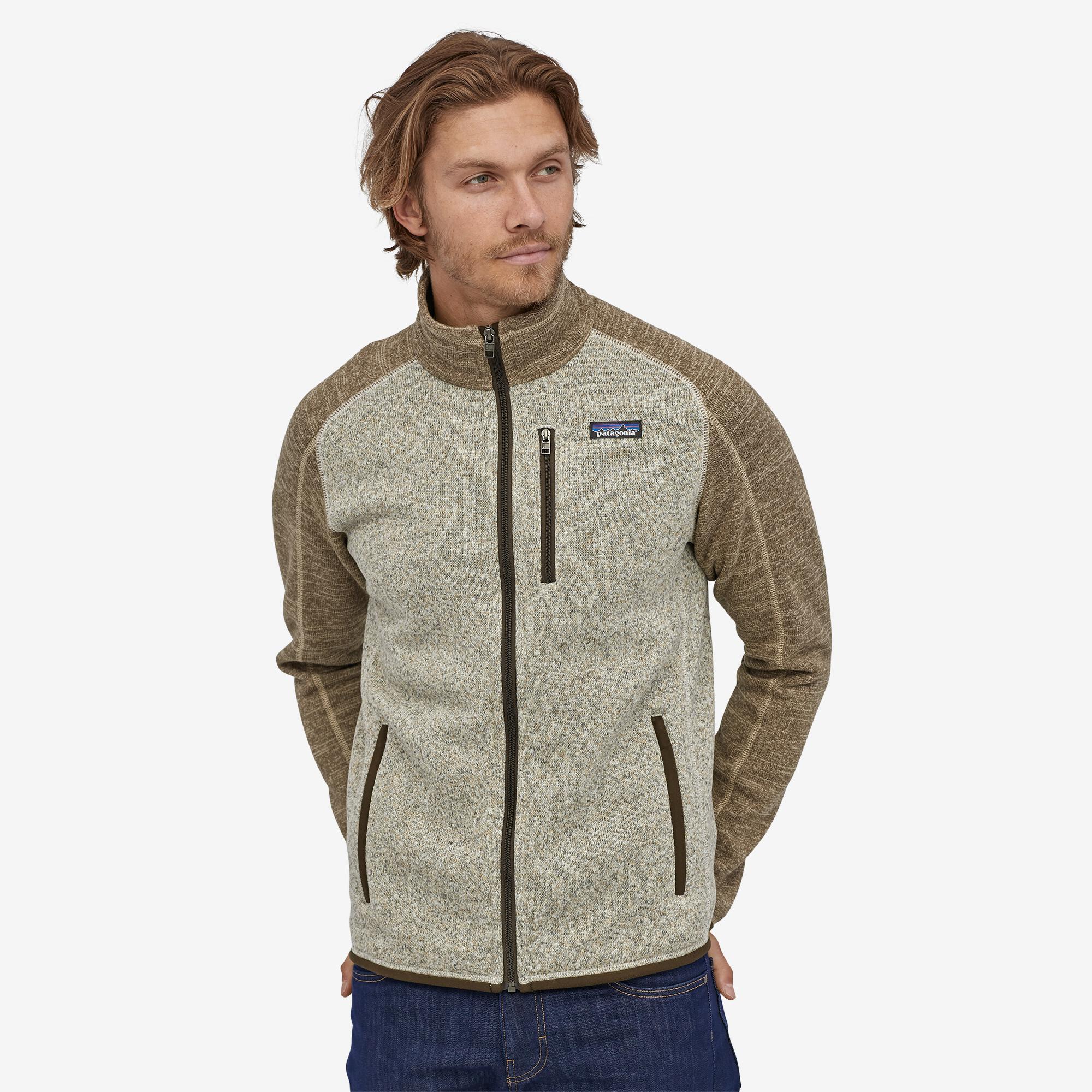 Patagonia Better Sweater® Fleece Takki - 100 % kierrätetystä polyesterista, Bleached Stone w/Pale Khaki / XXL