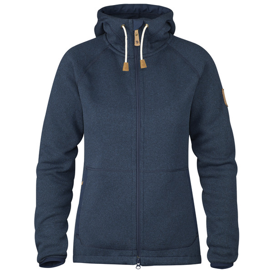 Fjällräven Övik Fleece Hoodie W - Navy - Naiset - L