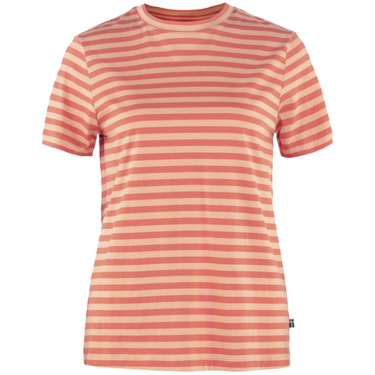 Fjällräven Striped T-shirt W - Cotton Sky-poppy Fields - Naiset - M