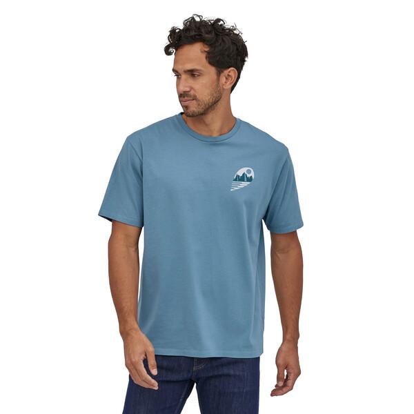 Patagonia Miesten Tube View Luomupuuvilla T-Paita, Pigeon Blue / S