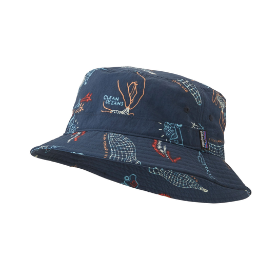 Unisex Wavefarer Bucket Kalastajanhattu - Kierrätettyä Nylonia, Clean Currents: Tidepool Blue / S