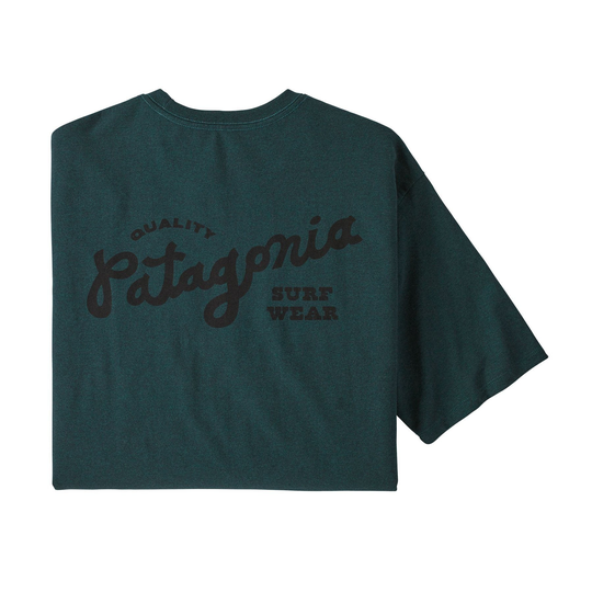 Patagonia Miesten Quality Surf Pocket T-paita - Kierrätettyä puuvillaa ja polyesteria, Dark Borealis Green / S