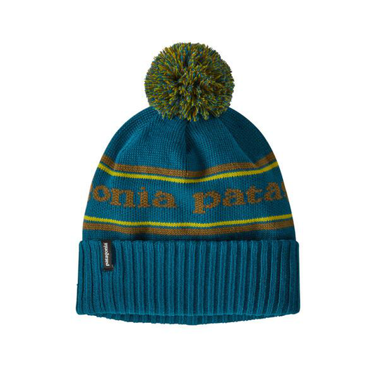 Patagonia Powder Town Beanie - pipo tupsulla - 100% kierrätetystä polyesterista, Park Stripe Knit: Crater Blue