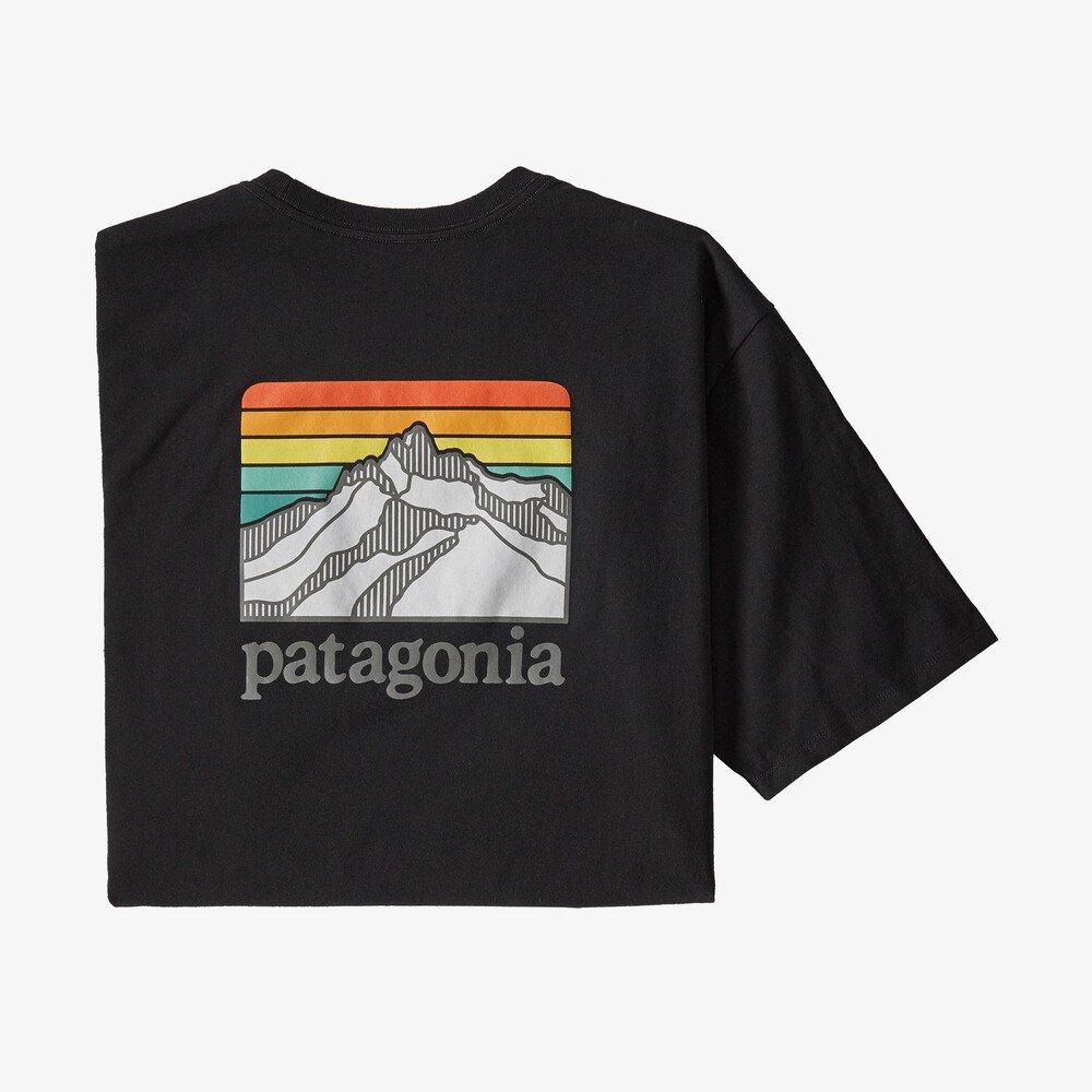 Patagonia Miesten Line Logo Ridge Pocket Responsibili-Tee®, Black / S