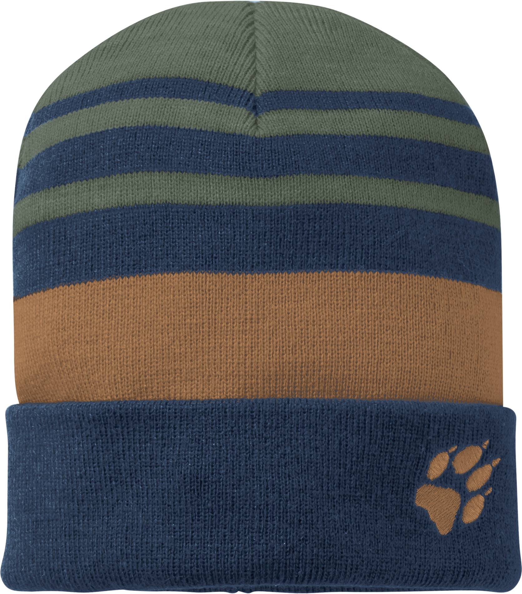 Stripy Knit Cap Kids Thyme M