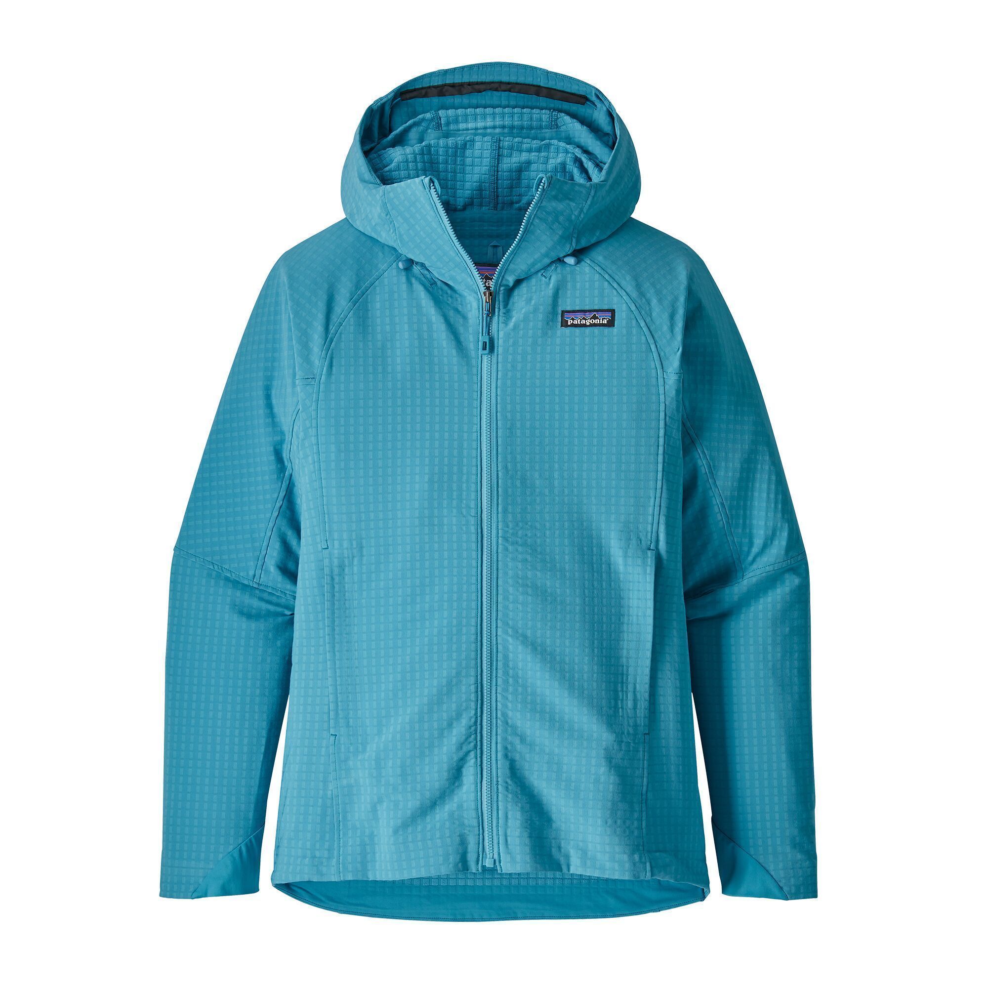Naisten R1® TechFace Hupullinen Takki - Kierrätettyä Polyesteria, Mako Blue / M