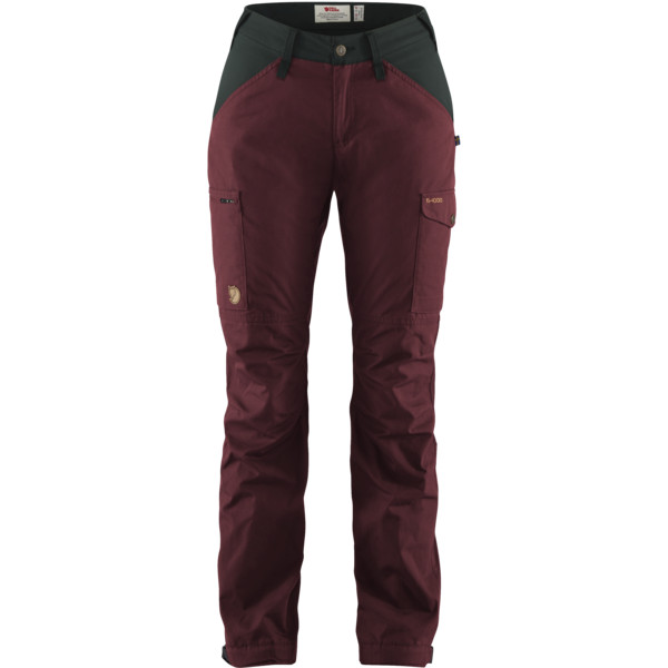 Fjällräven Kaipak Trousers Curved W - Dark Garnet-dark Grey - Naiset - 34