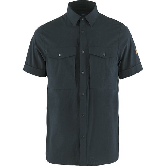 Fjällräven Abisko Trekking Shirt Ss M - Dark Navy - Miehet - L