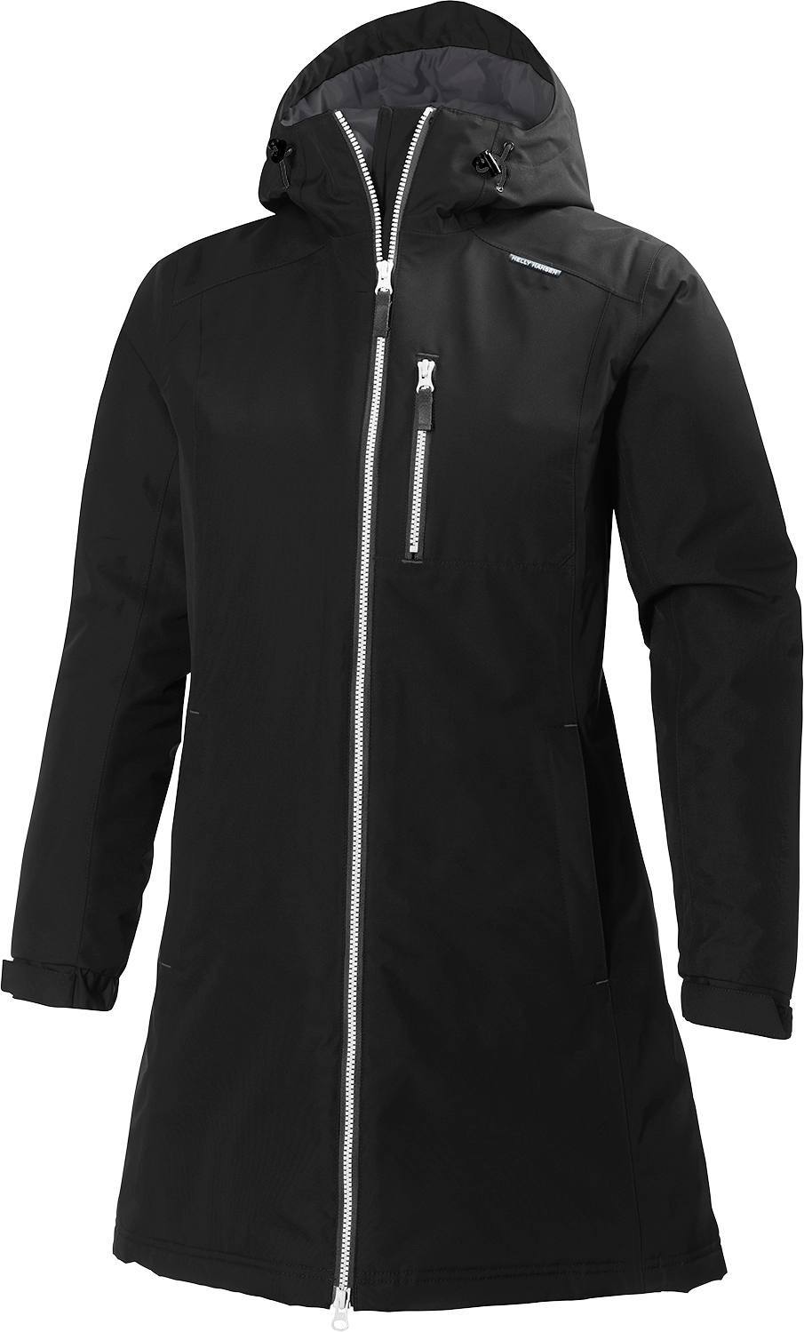 Women's Long Belfast Winter Jacket Musta XXL
