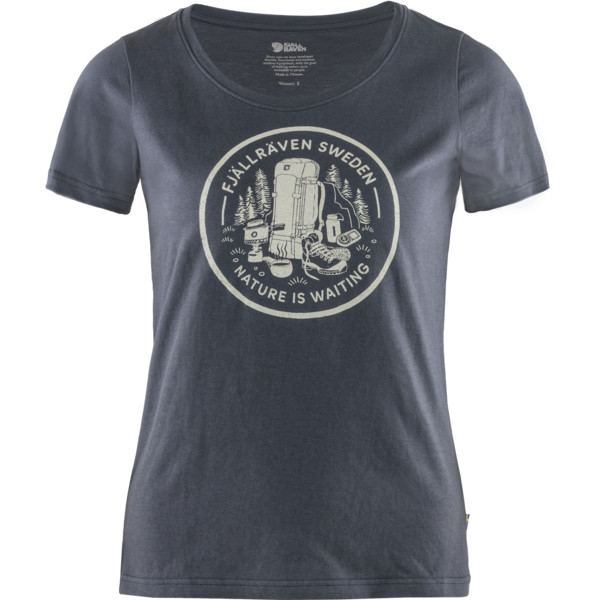 Fjällräven Fikapaus T-shirt W - Navy - Naiset - L