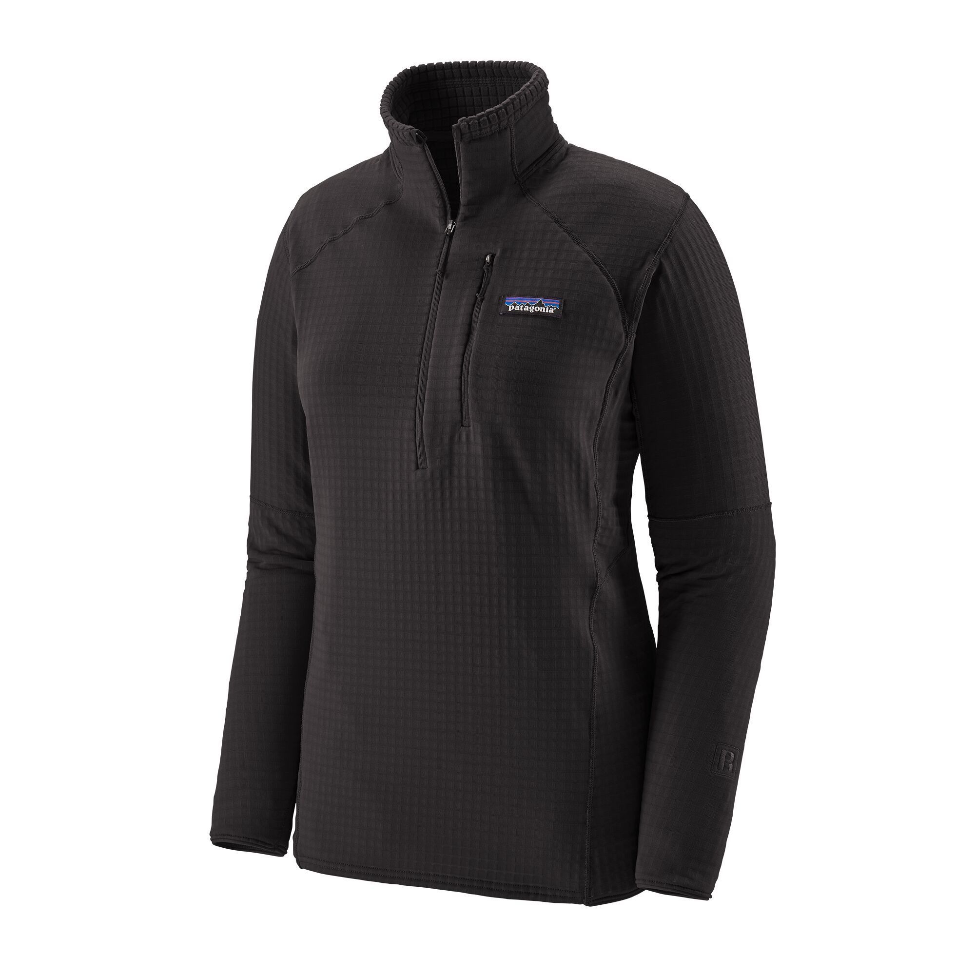 Patagonia Naisten R1 Fleece Pitkähihainen Fleecepaita, Black / L
