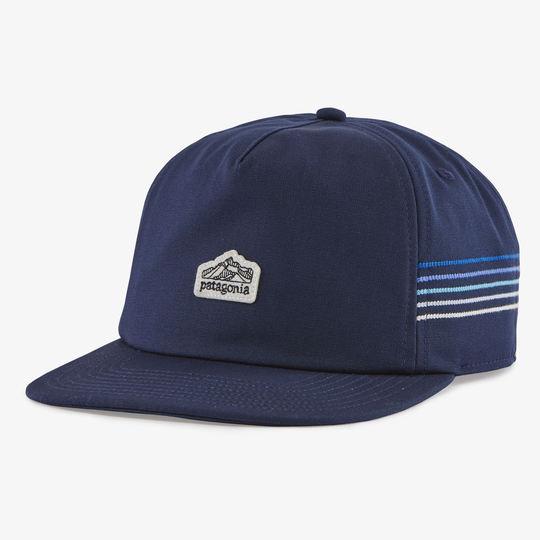 Patagonia Unisex Line Logo Ridge Stripe lippis - Luomupuuvillaa & Kierrätettyä kalaverkkoa, New Navy