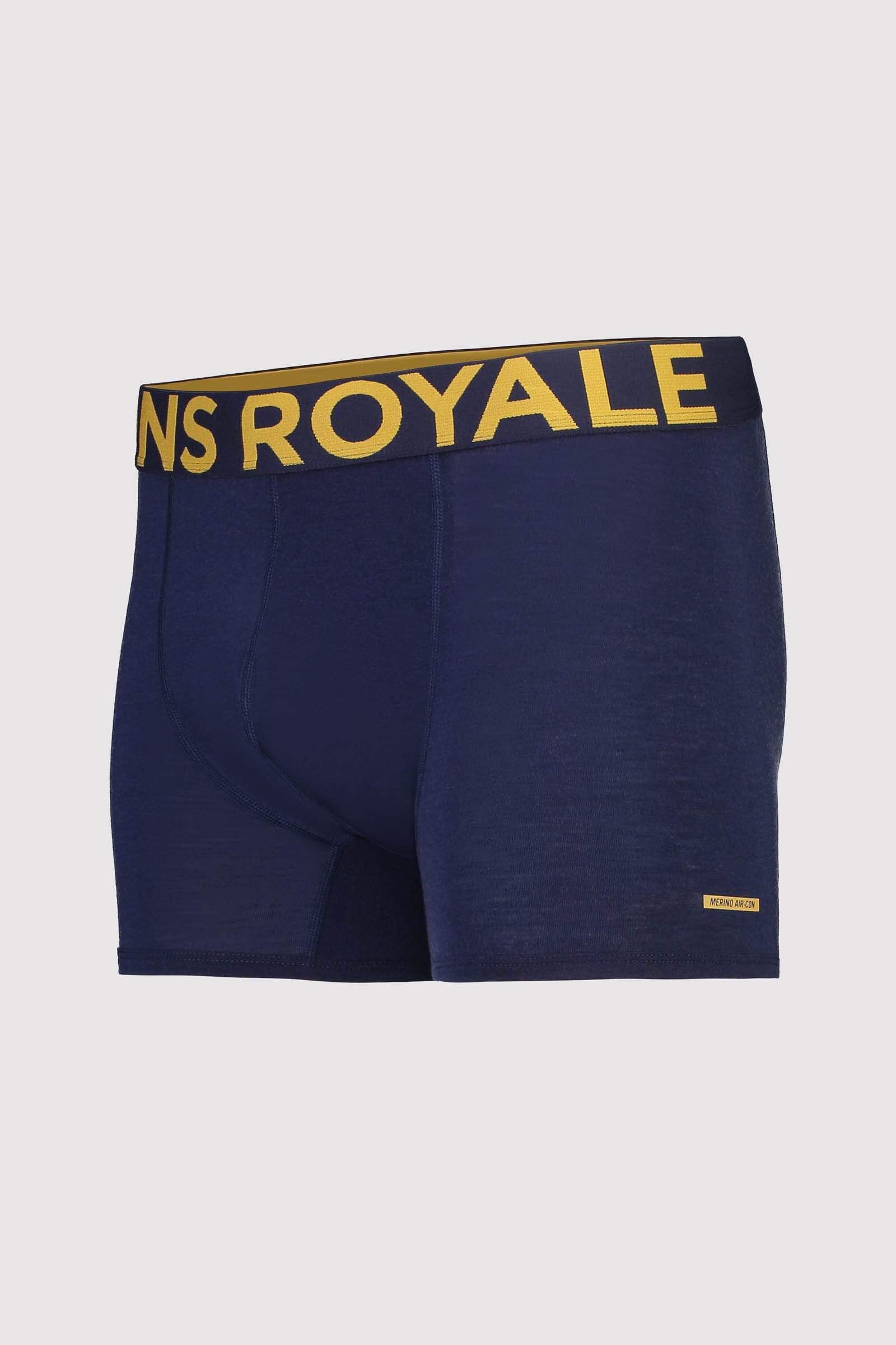 Mons Royale Miesten Merinoalushousut - Hold 'em Shorty Boxer, Navy / L