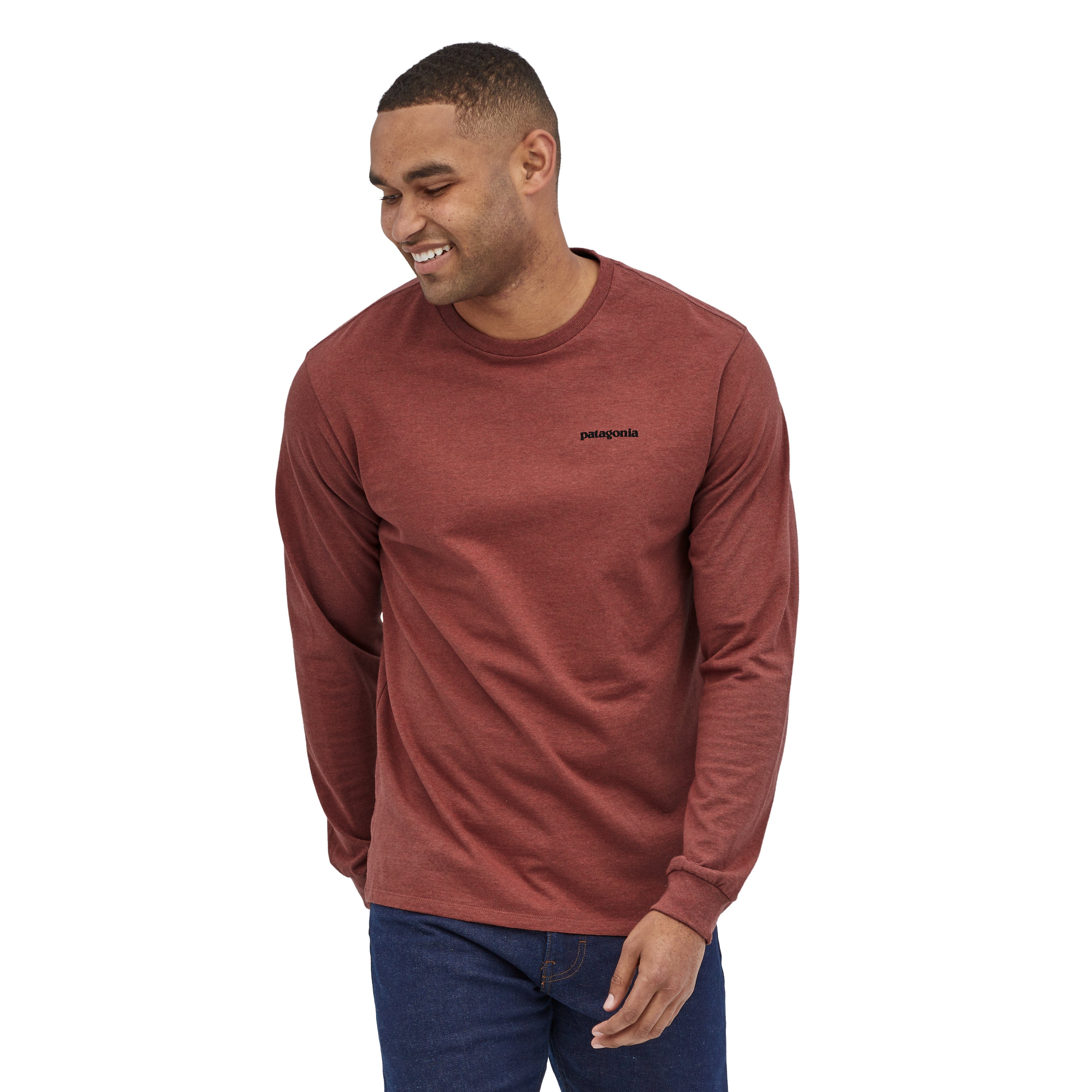 Patagonia Miesten Pitkähihainen P-6 Logo Responsibili-Tee® T-paita, Rosehip / L