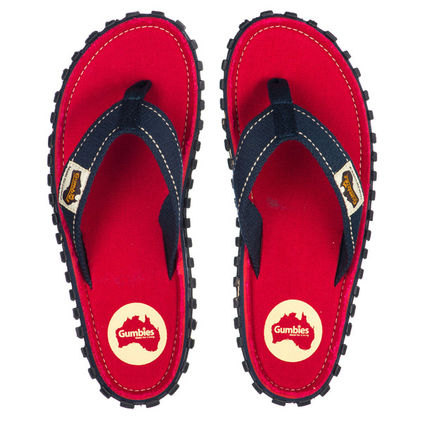 Gumbies Islander Canvas Flip-flops W - Red Coast - Naiset - 37