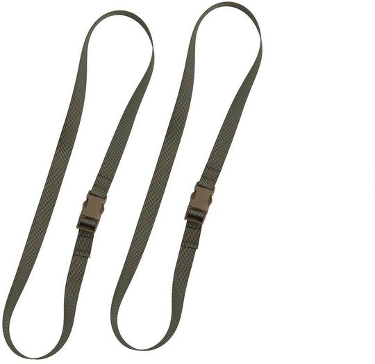 Pack straps, SR buckle, 2 pcs, 120 cm, green