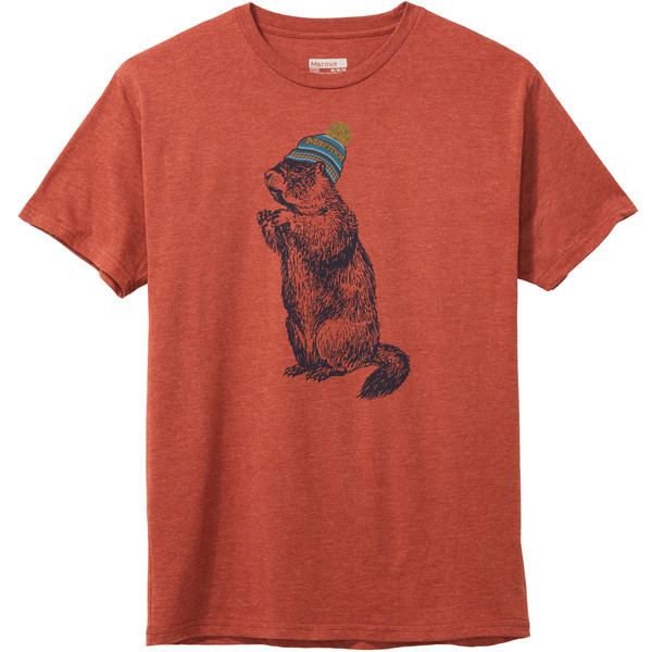 Marmot Pom Pom Tee Ss - Picante Heather - Miehet - S
