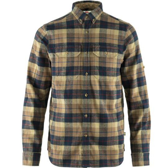 Fjällräven Singi Heavy Flannel Shirt M - Dark Sand - Miehet - M