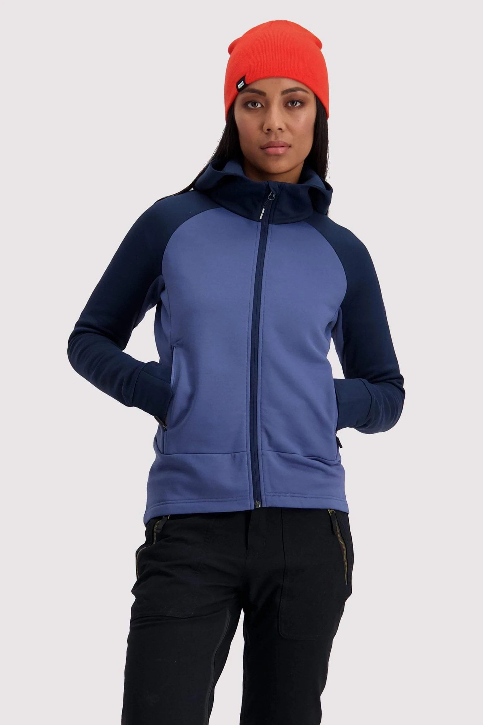 Naisten Nevis Wool Fleece-huppari - Merinovillaa, Blue Velvet / S