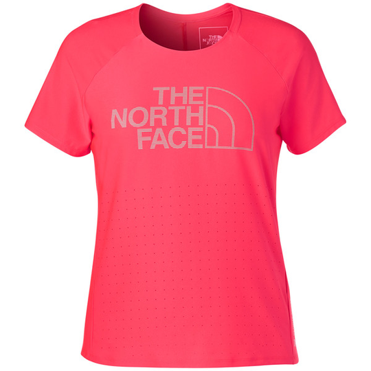 The North Face W Flight Weightless S/s Shirt - Brilliant Coral - Naiset - S