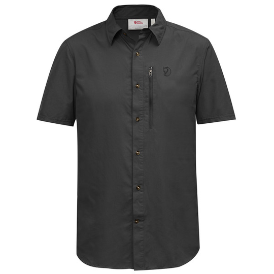 Fjällräven Abisko Hike Shirt Ss M - Dark Grey - Miehet - L