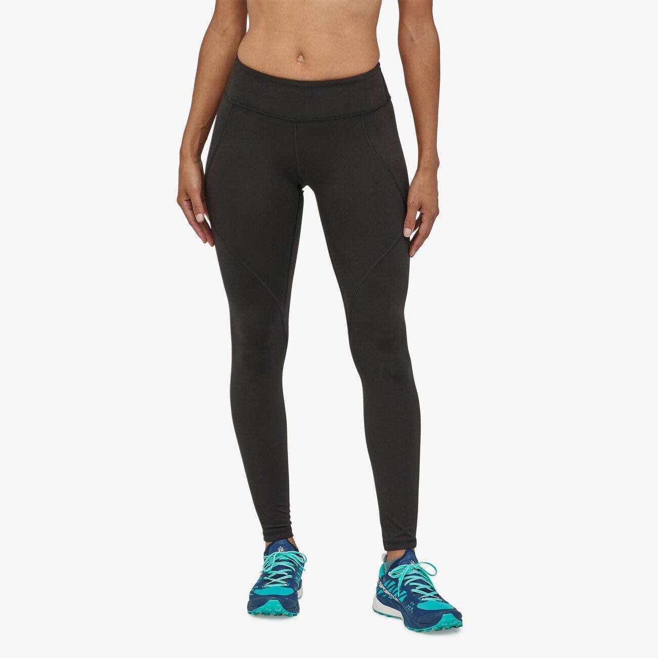Patagonia Naisten Centered Leggingsit - Kierrätettyä Polyesteria, Black / S