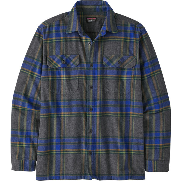 Patagonia M' S L/s Organic Cotton Mw Fjord Flannel Shirt - Edge: Black - Miehet - S