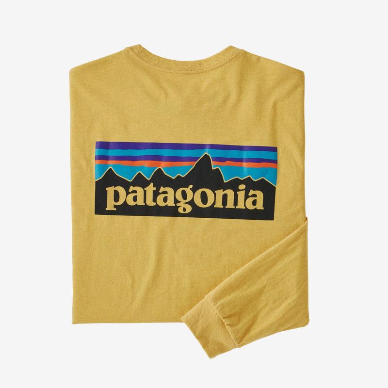 Patagonia Miesten Pitkähihainen P-6 Logo Responsibili-Tee® T-paita, Surfboard Yellow / M