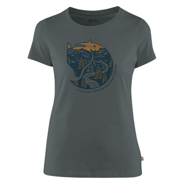 Fjällräven Arctic Fox Print T-shirt W - Dusk - Naiset - L