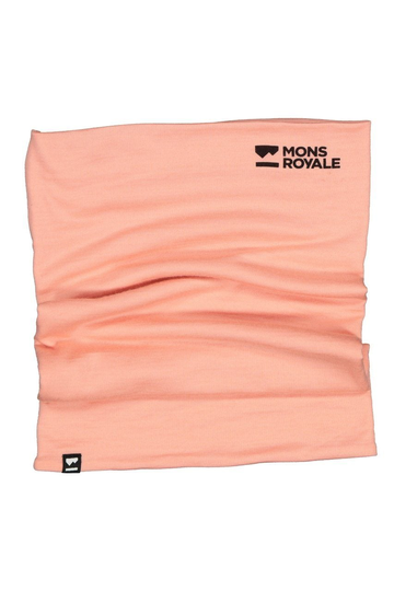 Mons Royale Double Up Neck Warmer Huivi - Merinovillasta, Peach