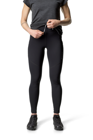 Houdini Naisten Adventure Tights leggingsit - Kierrätettyä polyesteria, True Black / S