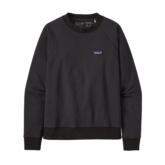 Patagonia Naisten P-6 Label Organic Crew collegepaita - Luomupuuvillaa, Ink Black / S