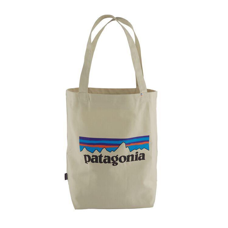 Patagonia Market Tote Kangaskassi Luomupuuvillasta, P6 logo: Bleached Stone