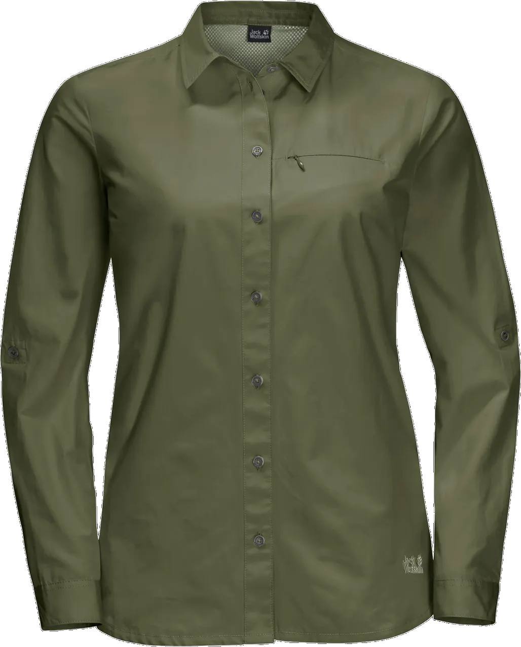 Lakeside Roll-up Shirt Women Moss S