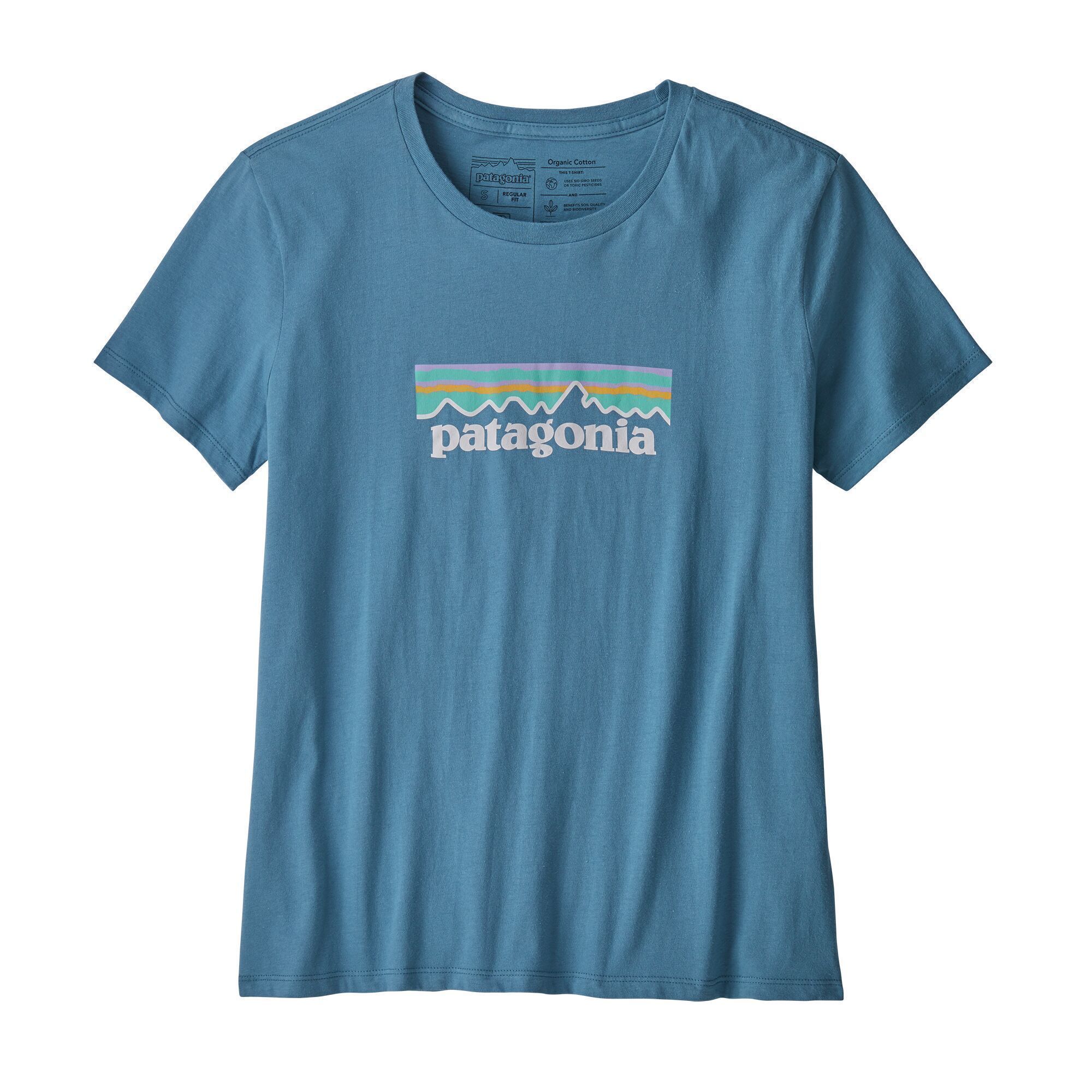 Patagonia Pastel P-6 Logo Organic Cotton Crew T-Paita - Luomupuuvilla, Woolly Blue / S