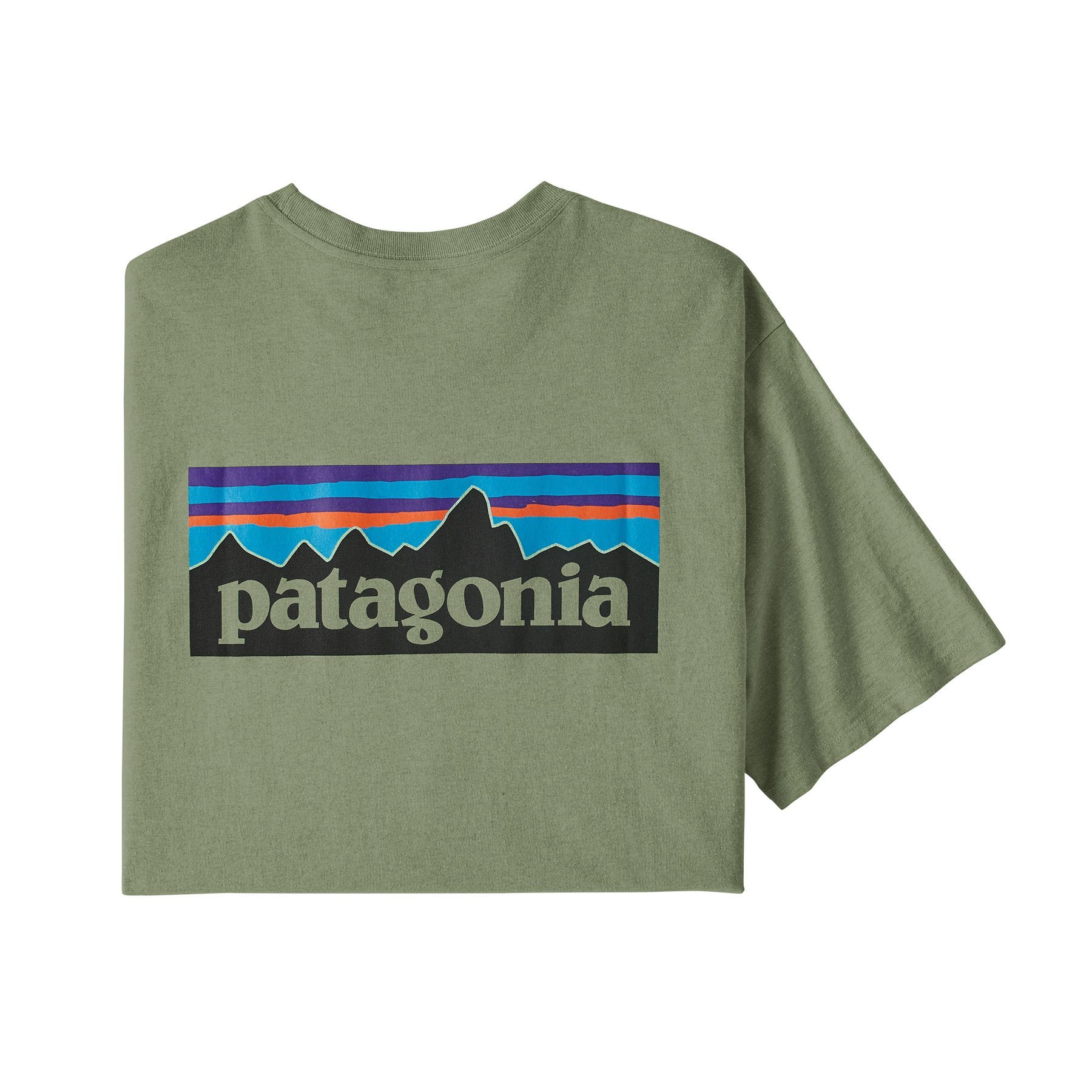 Patagonia P-6 Logo Responsibili-Tee® - Kierrätetyistä materiaaleista, Sedge Green / M
