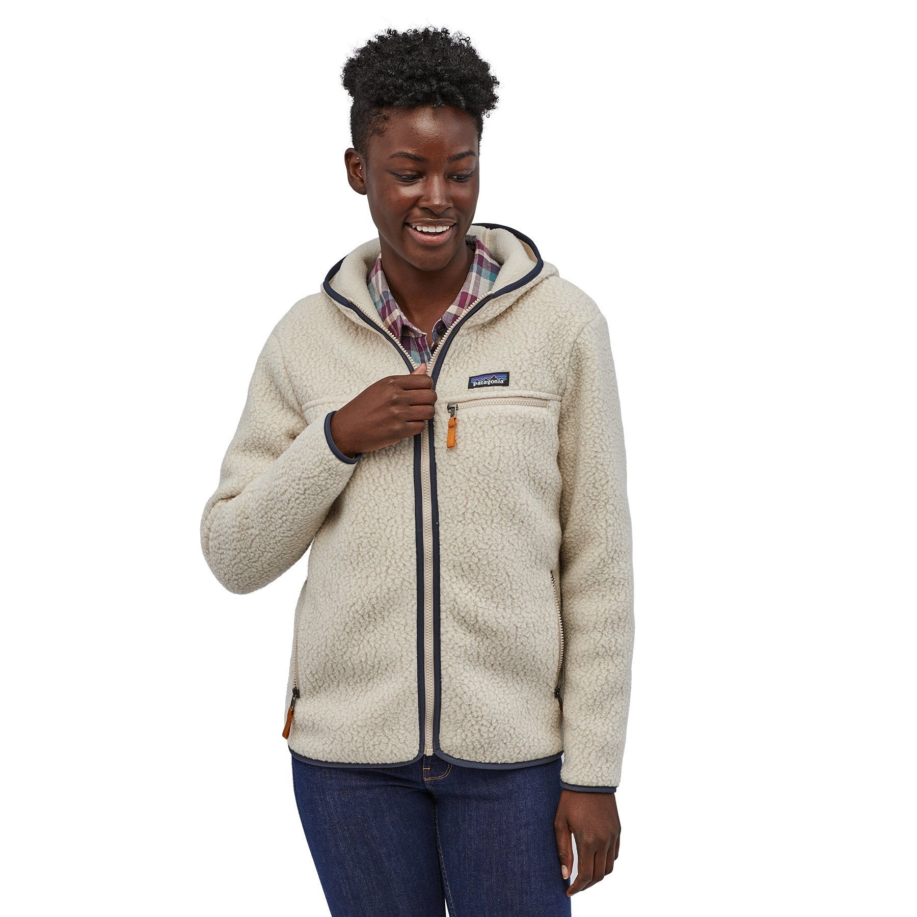 Patagonia Naisten Retro Pile Fleece Huppari - Kierrätettyä Polyesteria, Pelican / S