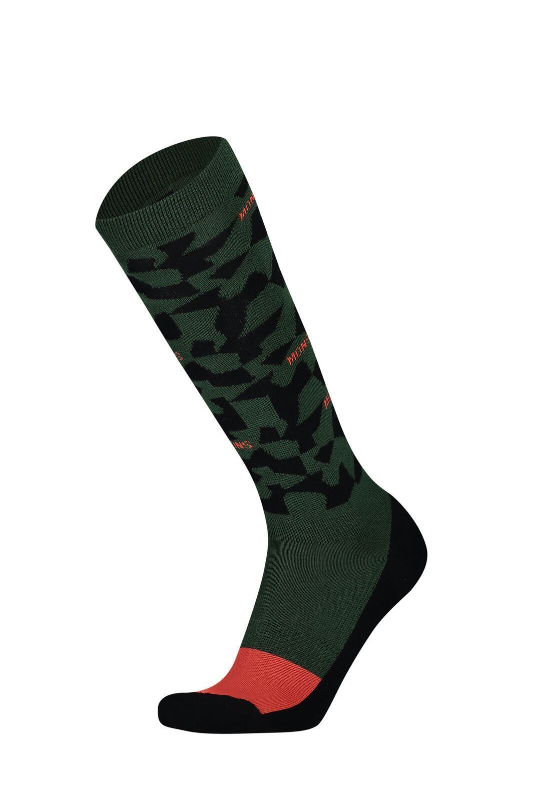 Mons Royale Miesten Merinovillasukat - Lift Access Sock, Pine Camo / S (39-41)