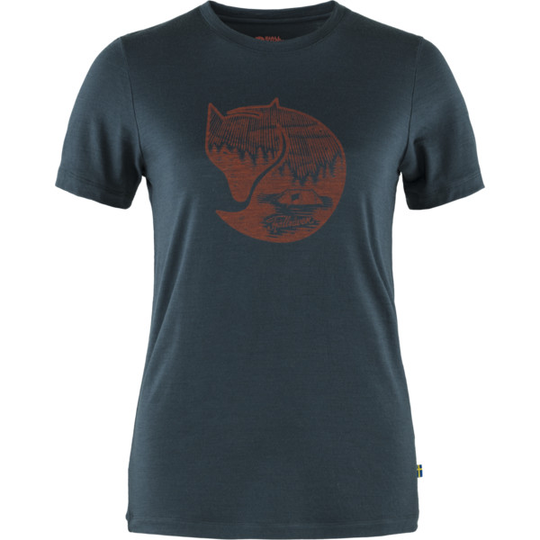 Fjällräven Abisko Wool Fox Ss W - Dark Navy - Naiset - XXS