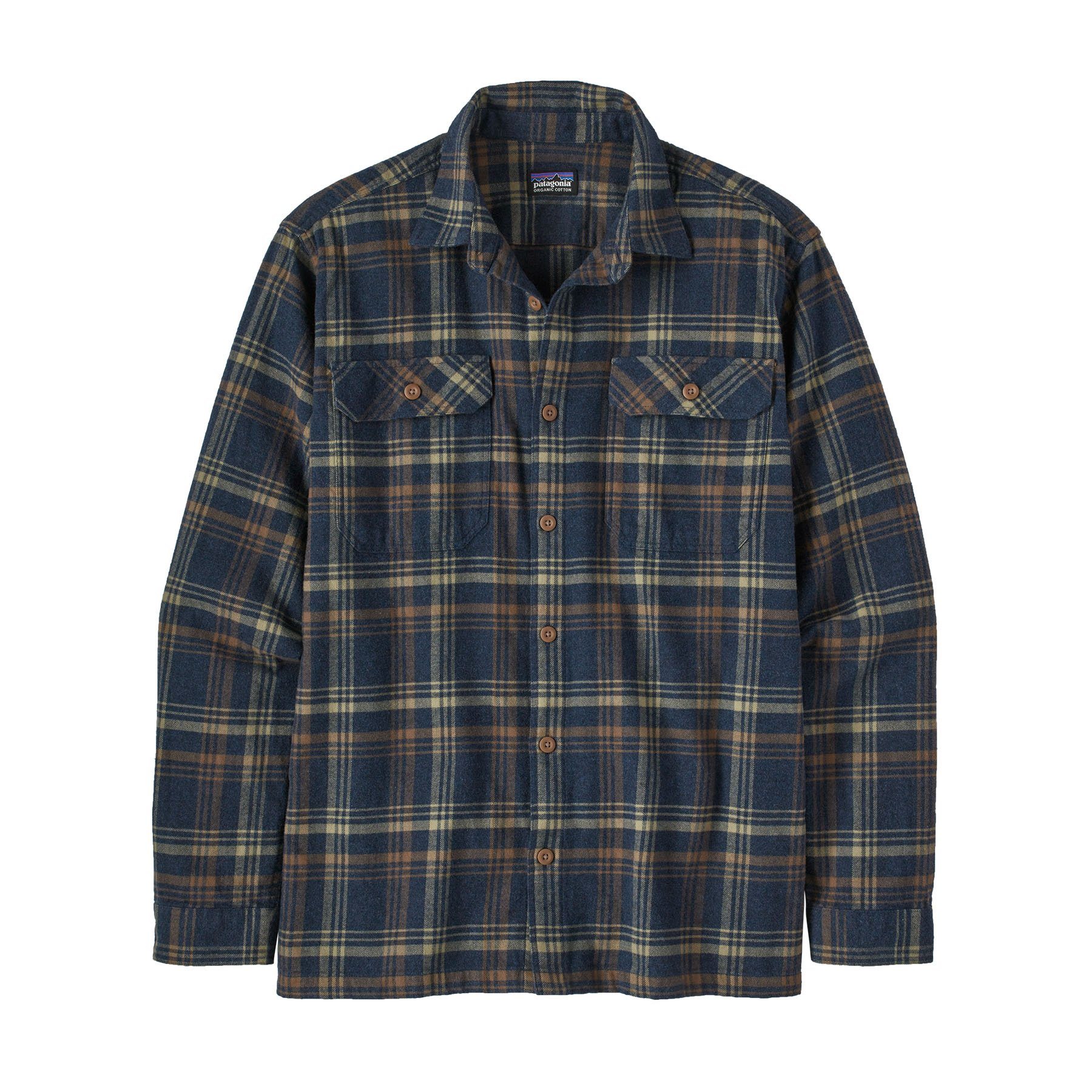 Patagonia Men's Long-sleeved Fjord Flannel Shirt - Organic Cotton, Drifted: New Navy / S