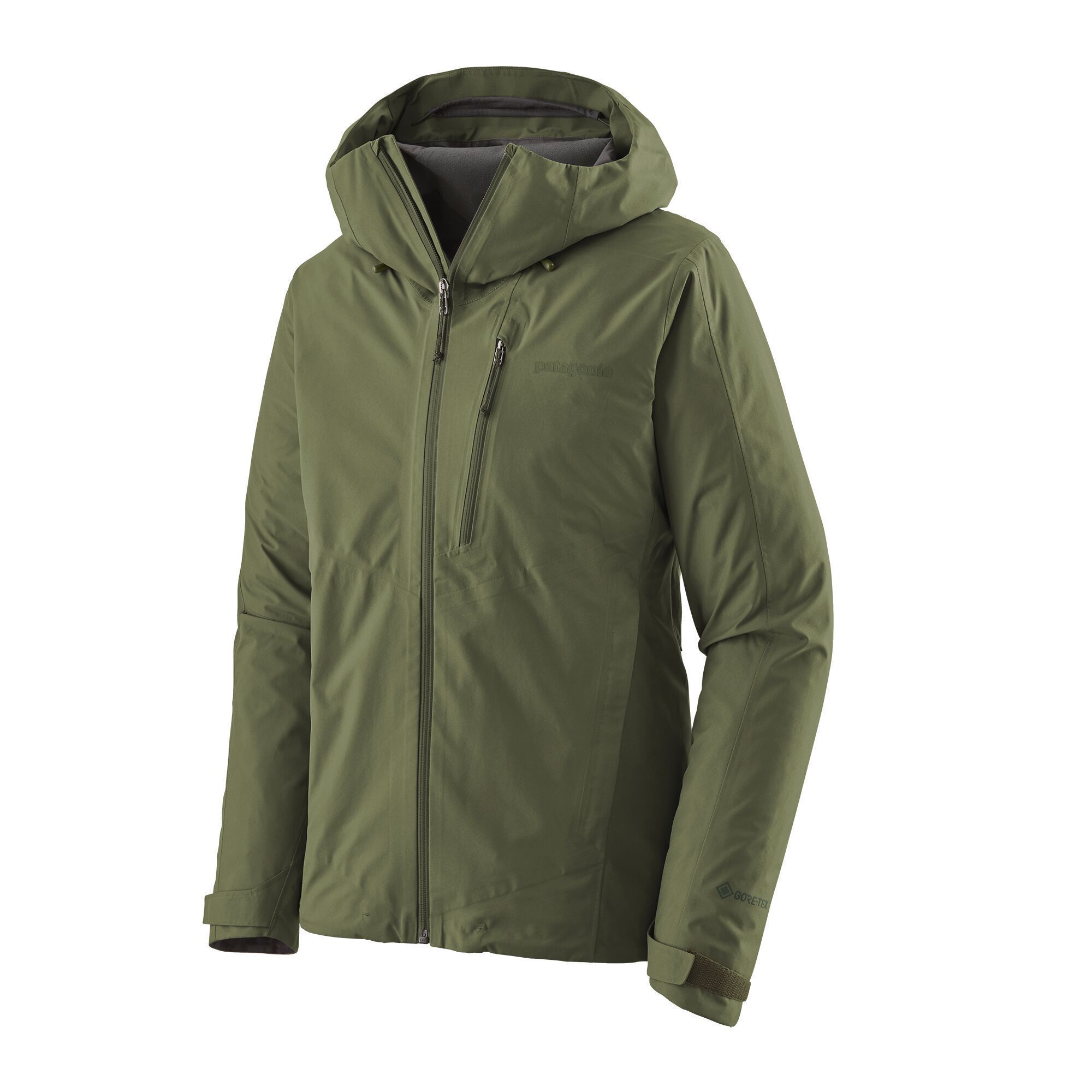 Patagonia Naisten Calcite Gore-Tex Kuoritakki - 100% kierrätetystä, Camp Green / M