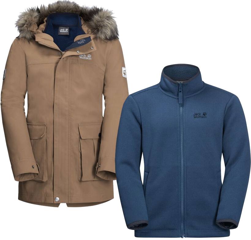 B Elk Island 3in1 Parka Ruskea 164