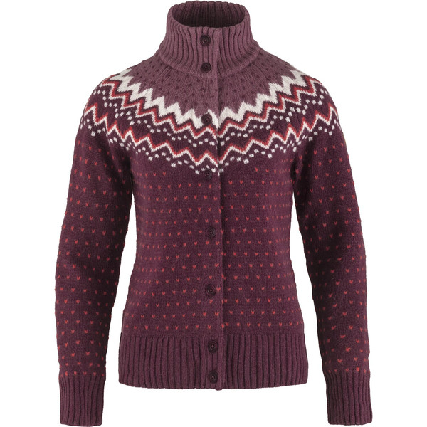 Fjällräven Övik Knit Cardigan W - Dark Garnet - Naiset - L
