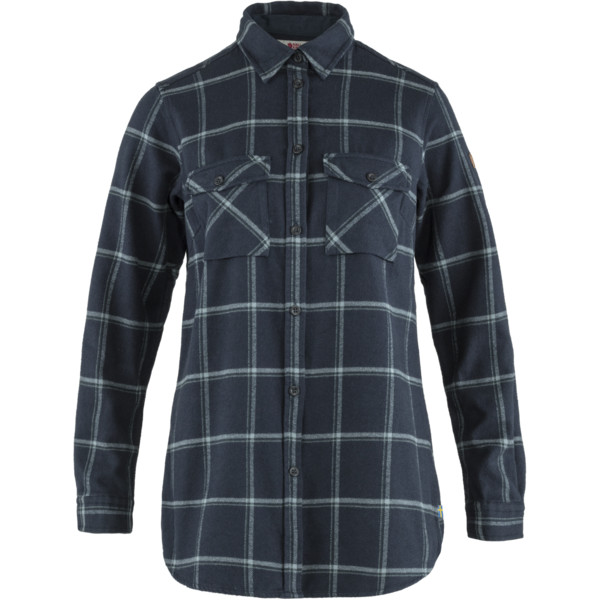 Fjällräven Övik Twill Shirt Ls W - Dark Navy-steel Blue - Naiset - L