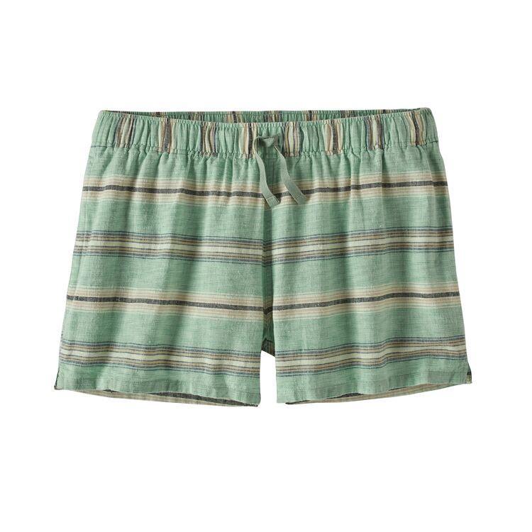 Patagonia Naisten Island Hemp Baggies™ Shortsit, Tarkine Stripe Small:Ellwood Green / XS