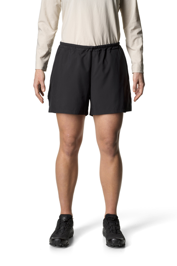 Houdini Naisten Pace Wind Shortsit - 100% Kierrätettyä polyesteria, True Black / S